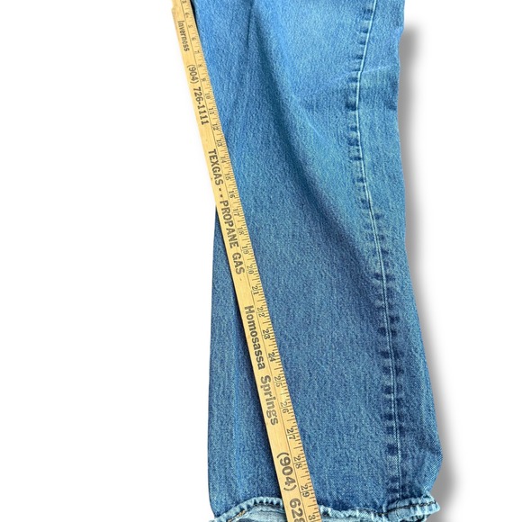 Levi's 501 Jeans‎ Mens 42x30 Light Wash Denim Button Fly Regular Fit - Picture 4 of 9